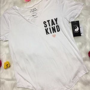 “Stay kind” printed tee